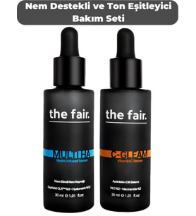 the fair.Yoğun Nem Destekli ve Ton Eşitleyici Vegan Cilt Bakım Seti