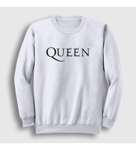 Presmono Unisex Beyaz Solo Queen Sweatshirt 102752tt (Beyaz)