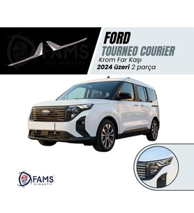 Ford Tourneo Courier Krom Far Kaşı 2 Prç. 2024 üzeri Paslanmaz Çelik