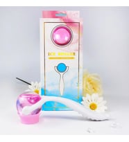 Face İce Roller Sıcak ve Soğuk Gua Sha Yüz Masaj Silindiri Pembe Renk