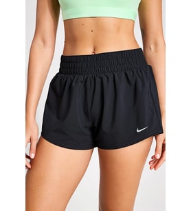 Nike One Dri-FIT 3" Brief Lined Loose Fit Shorts Kadın Bol Kesim 2 Cepli Slip Astarlı Şort Siyah