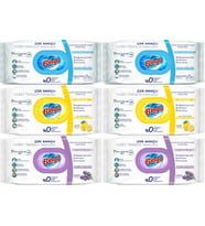 Bingo Clean Yüzey Temizlik Havlusu (Karma 6 Lı Set) (Beyaz Sabun/Limon Kokulu/Lavanta Kokulu)