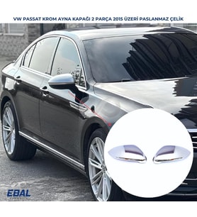 Vw Passat B8.5 Paslanmaz Krom Ayna Kapağı 2 Parça 2019 ve Üzeri