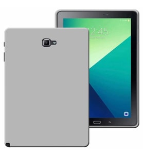Samsung Galaxy Tab A S Pen SM P580 Uyumlu Rubber Yıkanabilir Silikon Kılıf (Gümüş)