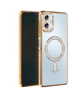 Samsung Galaxy A06 Joke Simli Magneticsafe Kılıf - Gold