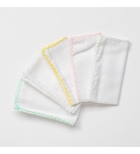AC24447 Basic 5'Li Bebek Ağız Mendili 25x25 cm Pink
