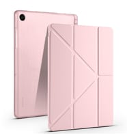 Fuchsia Galaxy Tab A11 Plus ile Uyumlu Kalem Bölmeli Tri Folding Kılıf