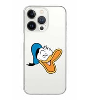 Apple iPhone 13 ProMax Uyumlu Kapak Donald Duck Tasarımlı Şeffaf Silikon Kılıf