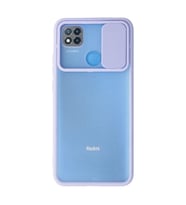 Xiaomi Redmi 9c Kılıf Palm Buzlu Kamera Sürgülü Silikon - Lila