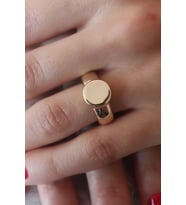 Gold Renk Daire Model Kadın Yüzük (Altın)