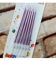 VIP KALİTE PARLAK METALİK PEMBE PASTA MUMU 6 ADET PEMBE DOĞUM GÜNÜ MUMU DECOR PİNK BIRTHDAY CANDLE