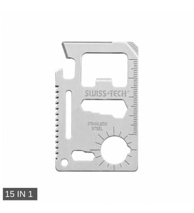 Multi Fonksiyonel Kredi Kartı Çakı - Swiss+Tech - 15 IN 1 - ST33309
