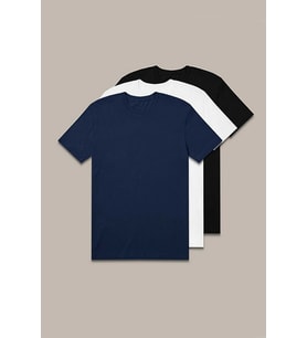 3'lü Paket Premium Yazlık Düz Renk Basıc T-shirt