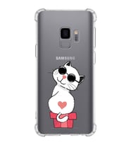 Samsung Galaxy S9  Köşe Korumalı Antişok Kapak Coolcat Tasarımlı Şeffaf Silikon Kılıf