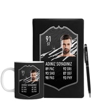 Kişiye Özel Fut Kart Defter Kalem Kupa Hediye Seti