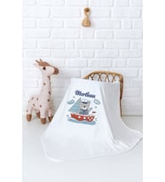 Pia Baby Premium %100 Pamuk Çift Kat Penye Bebek Battaniyesi 80x80 cm 5084-11 (Krem)