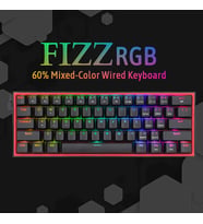 Redragon K617-Rgb 16,8 Milyon Rgb Aydınlatma, Red Switch Fizz%60 Q Türkçe Kablolu Mekanik Oyuncu Kla (Çok Renkli)