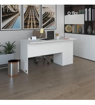 Kenzlife ofis masası miyamoto byz sol 75*150*80 kilitli kapaklı dolap bilgisayar çalışma masası (Karışık)