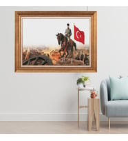 Altın Paspartulu Çerçeveli Tablo CV336 (Gold)