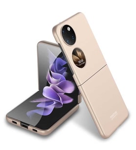 Lexroo Huawei P50 Pocket Kılıf Sert Kıpta Kılıf - Gold