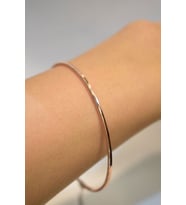 14 Ayar Altın Rose Düz (2 Mm) Bilezik