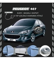 Peugeot 407 Oto Araç Kapı Koruma Fitili 5metre Parlak Gri Renk
