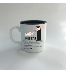 Sarıl Baskılı Siyah Multi Kupa