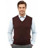 Erkek V Yaka Süveter Çelik Örgü Regular Kalıp 5201H BGL-ST04842 (Bordo)
