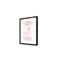 Line Art Çiçek V Çerçeveli Mdf Tablo