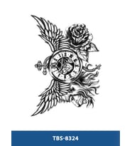 TBS-8324 ORTA BOY KANAT SAAT DESEN GEÇİCİ DÖVME-TATTO