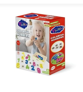 Kutuda 26 Parça Ahşap Kasalı Renkli Rakamlar (Çok Renkli-Naturel)