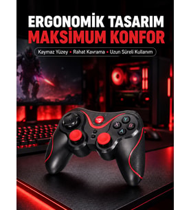Rahat Krama ve Düşük Gecikme Teknolojili Gamepad