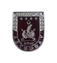 Cüzdan Rozeti - ASTSUBAY - KARA KUVVETLERİ Metalik Gri Metal Rozet