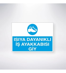 Isıya Dayanıklı İş Ayakkabısı Giy 21x28 Arkası Yapışkanlı Levha