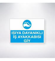 Isıya Dayanıklı İş Ayakkabısı Giy 21x28 Arkası Yapışkanlı Levha