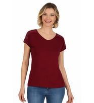 Kadın Omuz Dantel Detaylı Örme Bluz  Bordo 25465
