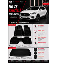 MG ZS BENZİNLİ 2021-2026 Araca Özel 3D Paspas + 3D Bagaj Havuzu