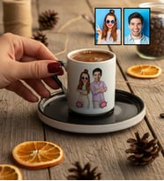 Kişiye Özel Karikatürlü Mühemmel Kardeşler Türk Kahvesi Fincanı Doğum Günü Hediyesi