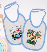 BK Kids Sevimli Sürücü Tasarımlı 2’li Mavi Mama Önlüğü-1