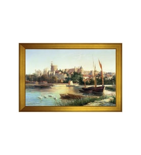 Manzara Temalı Kanvas Tablo 50 x 70 cm Gold Çerçeve