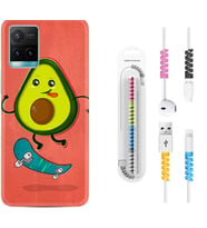 Vivo Y11S Y21S Y20 Y20S Y70 Kılıf Kablo Koruma Spiral Silikon Avokado Skate 1741