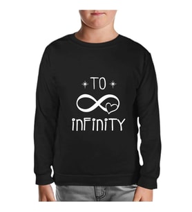 To Infinity Siyah Çocuk Sweatshirt