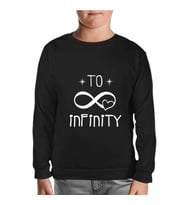 To Infinity Siyah Çocuk Sweatshirt