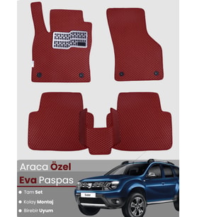 DACİA DUSTER (2009-2017) Uyumlu EVA Paspas Tam Set–Araca Özel,Su Geçirmez,Kolay Montaj