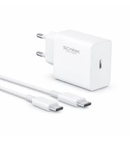 ScHitec 45W Süper Hızlı Şarj Aleti Type-C to Type-C 1metre Kablolu Beyaz
