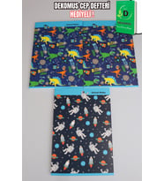 3 Adet A4 Defter Seti Astro Dino Explorer Collection 2 Adet Çizgili Defter Ve 1 Adet Kareli Defter 80 Yaprak