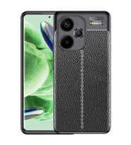 Xiaomi Redmi Note 13 Pro Plus 5G Kılıf Deri Görünümlü Slim Silikon (Siyah)
