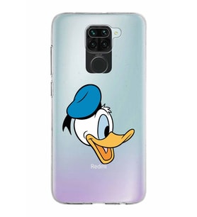 Xiaomi Redmi Note 9 Uyumlu Kapak Donald Duck Tasarımlı Şeffaf Silikon Kılıf