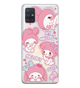 Samsung Galaxy A71 Uyumlu Melody Kuromi Desenli Şeffaf Telefon Kılıfı
