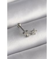 316L Çelik Gümüş Renk Zirkon Taşlı Yıldız Tragus Piercing 5886 - SSSSSS1862-4517